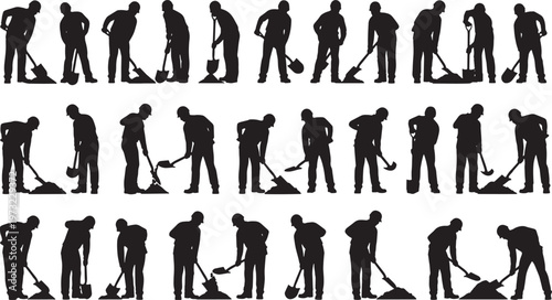 progression of human labor from hunting to construction vector illustration