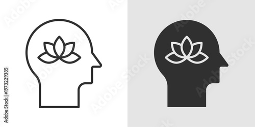 Mindfulness Icon representing meditation, awareness, and mental well-being.