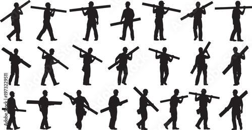 diverse people in dynamic poses flat design vector illustration