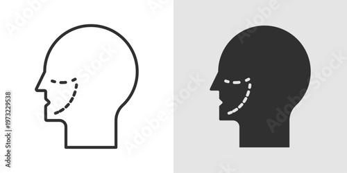 Plastic Surgery Icon representing cosmetic procedures, aesthetic enhancement, and beauty treatments.