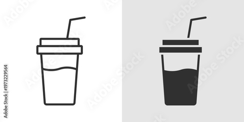 Protein Shake Icon representing nutrition, fitness supplements, and muscle recovery.
