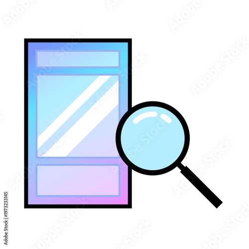 トレカの査定のイメージイラスト素材