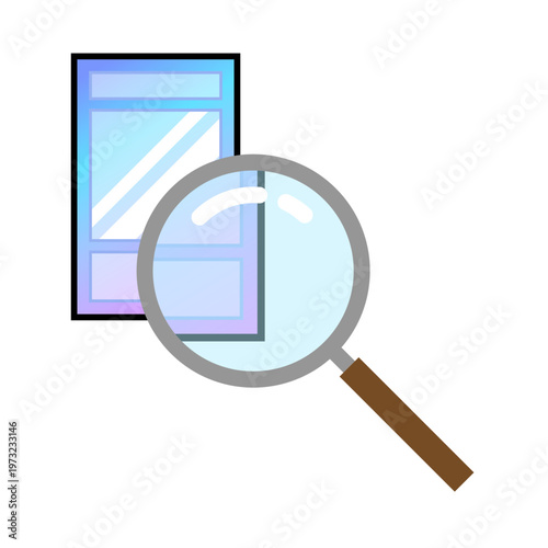 トレカの査定のイメージイラスト素材