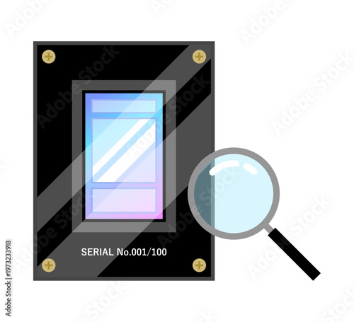 トレカの査定のイメージイラスト素材