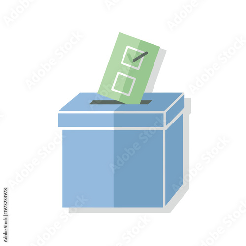 Ballot Paper in Ballot Box - Election Voting Concept