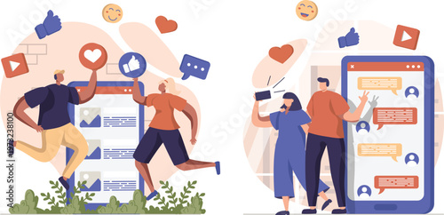 Social media engagement and content creation through mobile applications