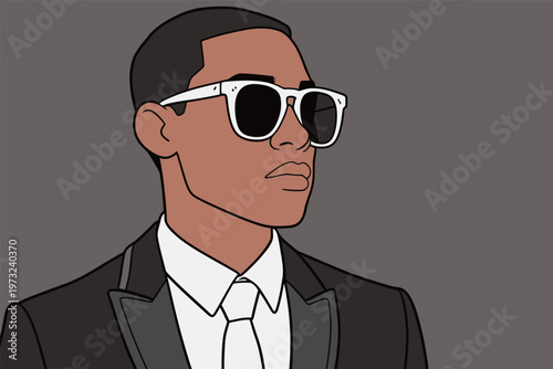 Stylish African American Man in Formal Suit