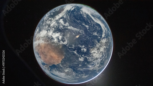A view of Earth from Space. Elements of the image furnished by NASA.