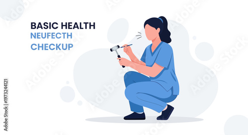 Nurse Performing Neurological Exam with Reflex Hammer
