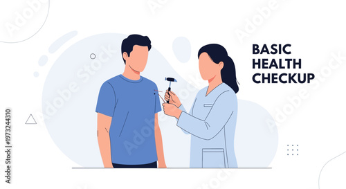 Doctor Performing Basic Health Checkup on Patient with Reflex Hammer