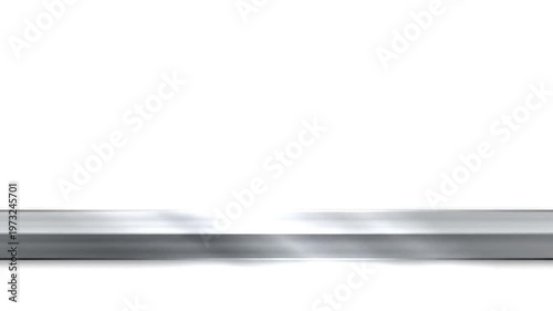 Wallpaper Mural Clean Motion Graphic of a Shiny Metal Bar Sliding on White Background Torontodigital.ca
