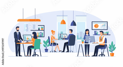 Business people working together in a modern office environment 12.