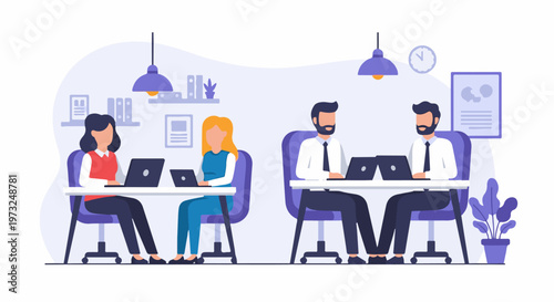 Diverse professionals collaborating in a modern office environment 29.