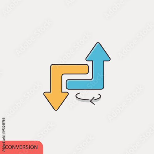 Conversion Arrows Changing Direction Symbol.