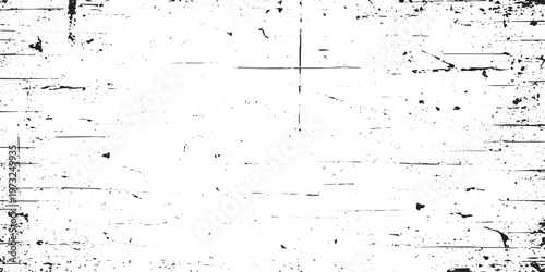 Distressed black and white grunge texture with speckles and lines