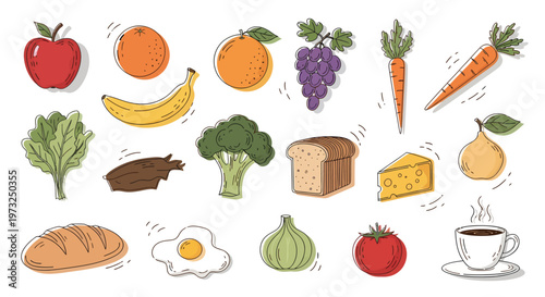 Variety of Fresh Food and Drinks.