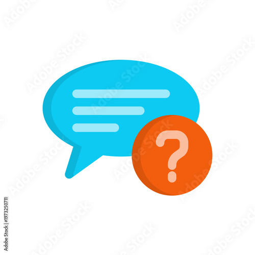 philosophy of language simple flat icon illustration