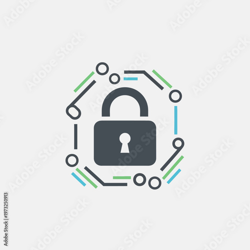 Digital Lock with Circuit Board Elements.
