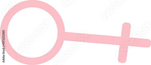 A pink graphic symbol representing the female gender identity