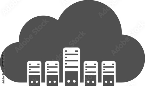 Cloud hosting server farm with multiple rack units