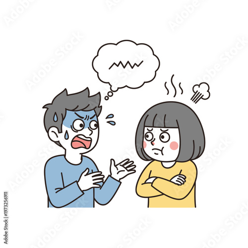 Angry couple arguing, relationship conflict, misunderstanding, frustration, communication problems