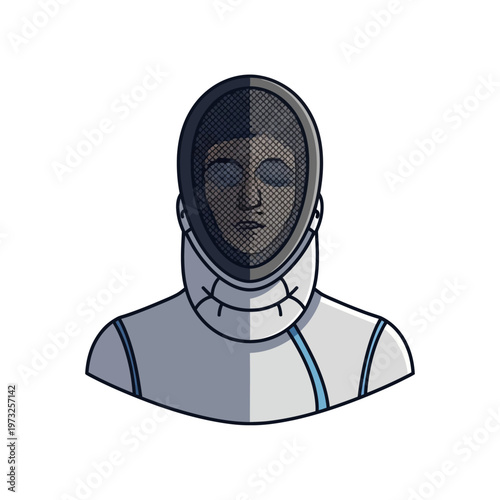 Fencer Portrait Illustration