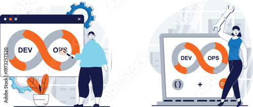 Collaboration between developers and operations in devops culture