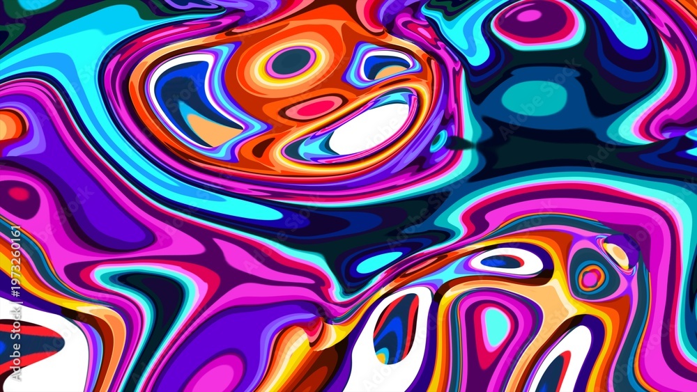 Fototapeta premium Colorful Abstract Liquid Art with Swirling Patterns and Vivid Hues