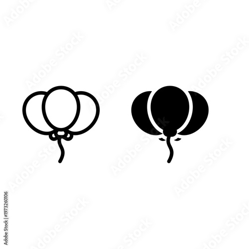 Cheerful Balloons icon and illustration