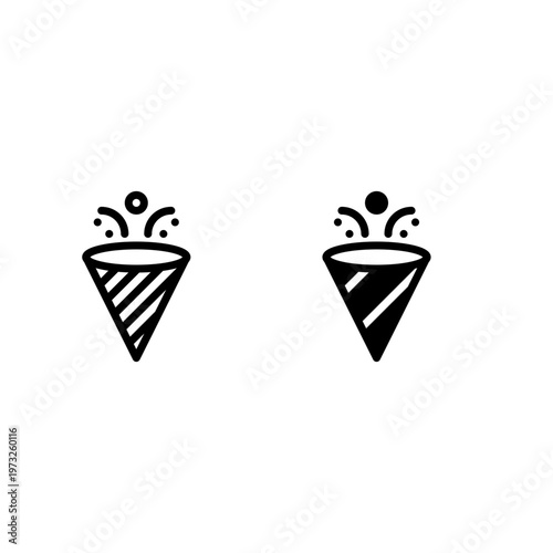 Confetti Popper icon and illustration