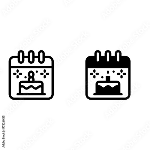 Birthday Calendar icon and illustration
