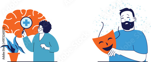 Exploring the mind through a flower and a mask reveal