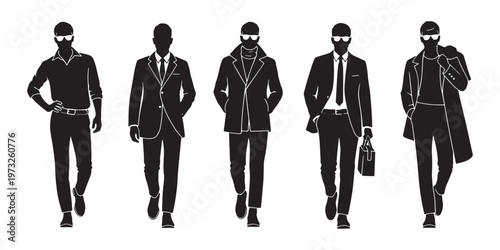 Fashion Model Silhouette Pose Vector 
