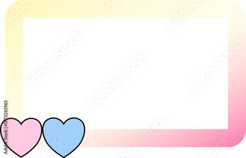 Colorful Frame Border, Banner, Text box Bubble Elements Design