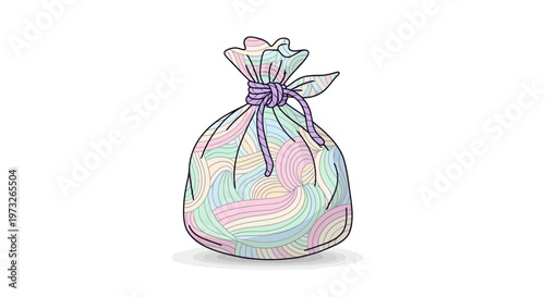 Colorful Drawstring Bag with String.