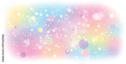 Rainbow Bokeh Background with Colorful Bubbles