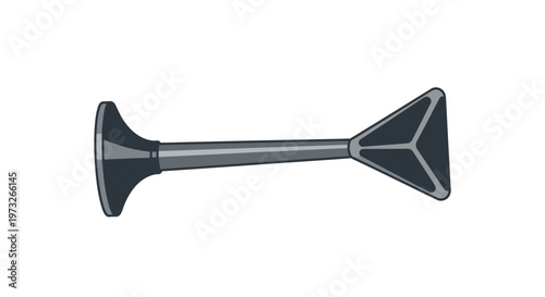 Plastic Vuvuzela Horn Isolated on White Background