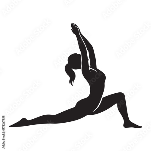 Woman in Yoga Pose Silhouette