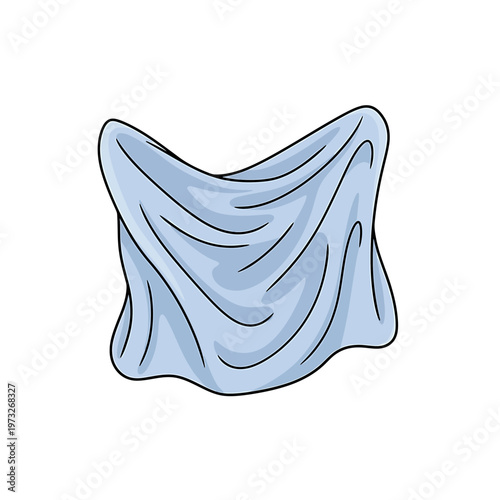 Fabric Silhouette: A soft, flowing piece of fabric gently drapes, its subtle curves and folds creating an artistic and minimalist display. 