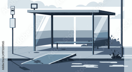 Electric car charging station infrastructure.