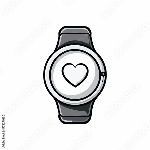 Heart Shaped Watch Face Closeup.