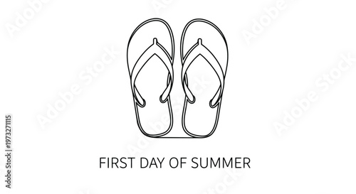 Isolated vector illustration of fashion rubber flip-flop sandals for women's summer design featuring a footwear pattern with a sole footprint and beach slipper icon