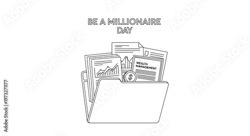 3d vector illustration of a web business icon featuring an office file folder with paper documents and a computer printer symbol for technology sign design