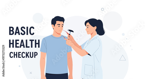 Doctor Performing Basic Health Checkup on a Patient with Reflex Hammer
