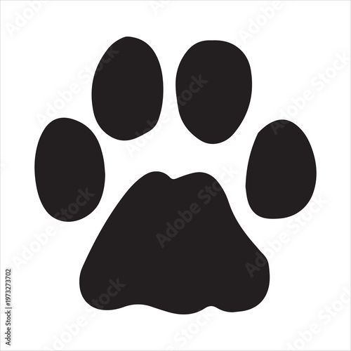  Bobcat footprints icon. Vector on white background.

