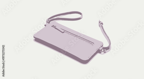 Purple leather wristlet phone case.