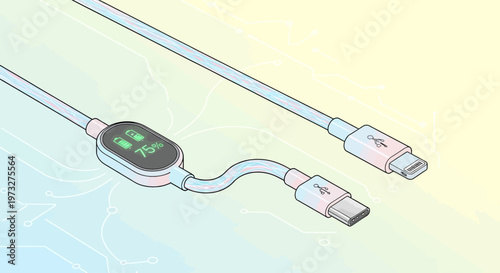 Smartwatch with charging cables connected.