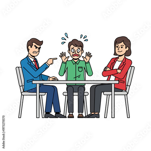 Man Accused by Colleagues During Meeting, Feeling Scared and Cornered