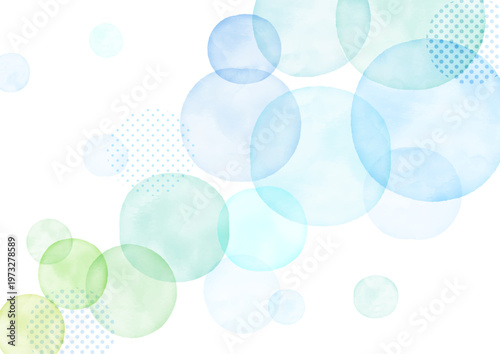 抽象的なフレッシュソーダ水彩フレーム　背景