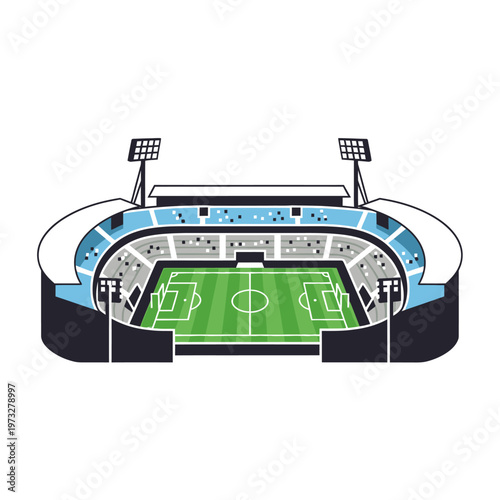 Modern Soccer Stadium Illustration